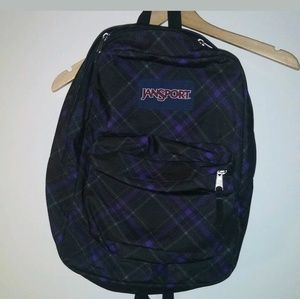 JanSport Superbreak Backpack - Black/purple